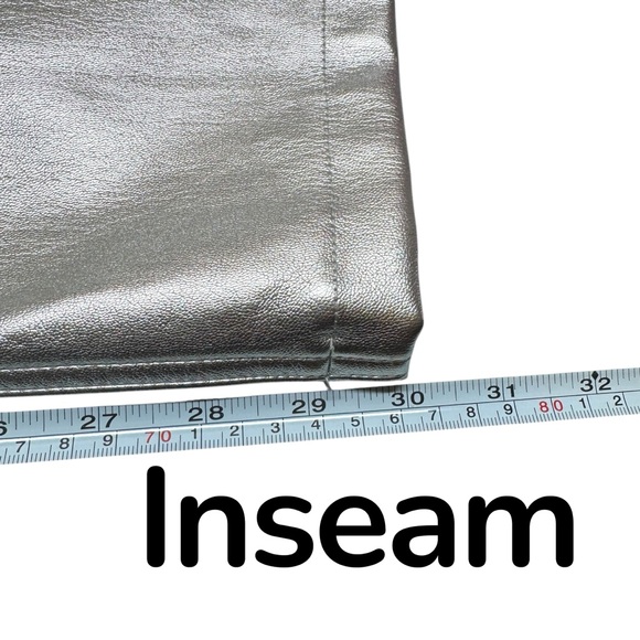 Abercrombie & Fitch Curve Love 90s relaxed high-rise faux leather jeans pants - Picture 13 of 16